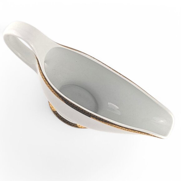 St. Nicholas Square Gravy Boat Laurel Gold Fine Porcelain 18 Karat Dual Band - Picture 4 of 11